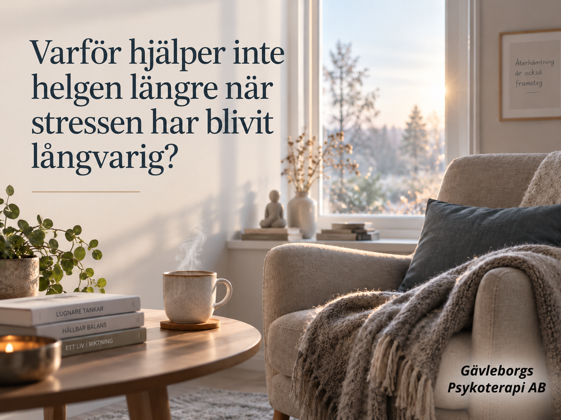 Varför hjälper inte helgen längre när stressen har blivit långvarig?