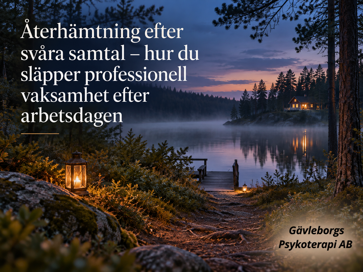 Återhämtning efter svåra samtal – hur du släpper professionell vaksamhet efter arbetsdagen
