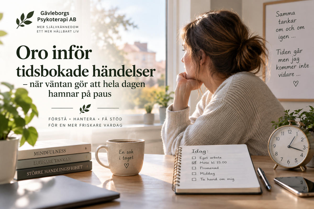 Oro inför tidsbokade händelser – när väntan gör att hela dagen hamnar på paus