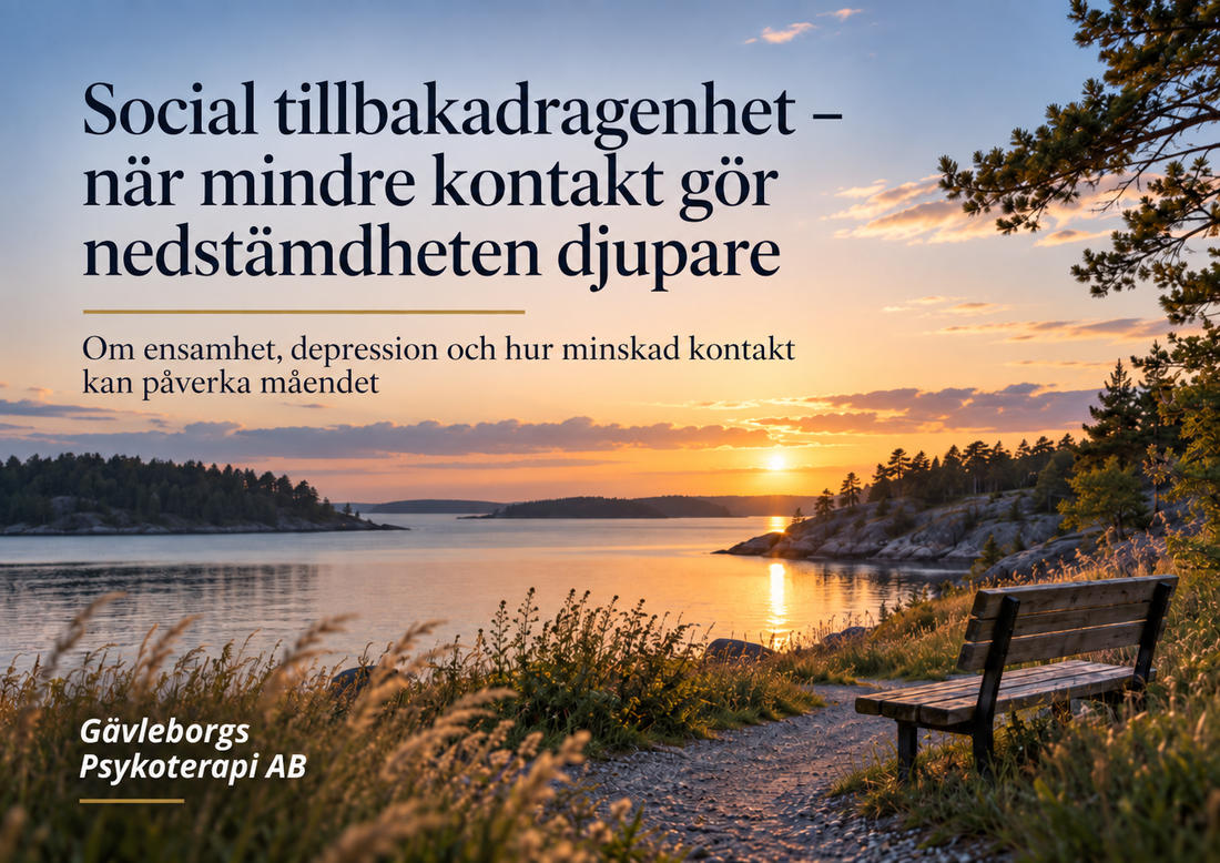 Social tillbakadragenhet – när mindre kontakt gör nedstämdheten djupare