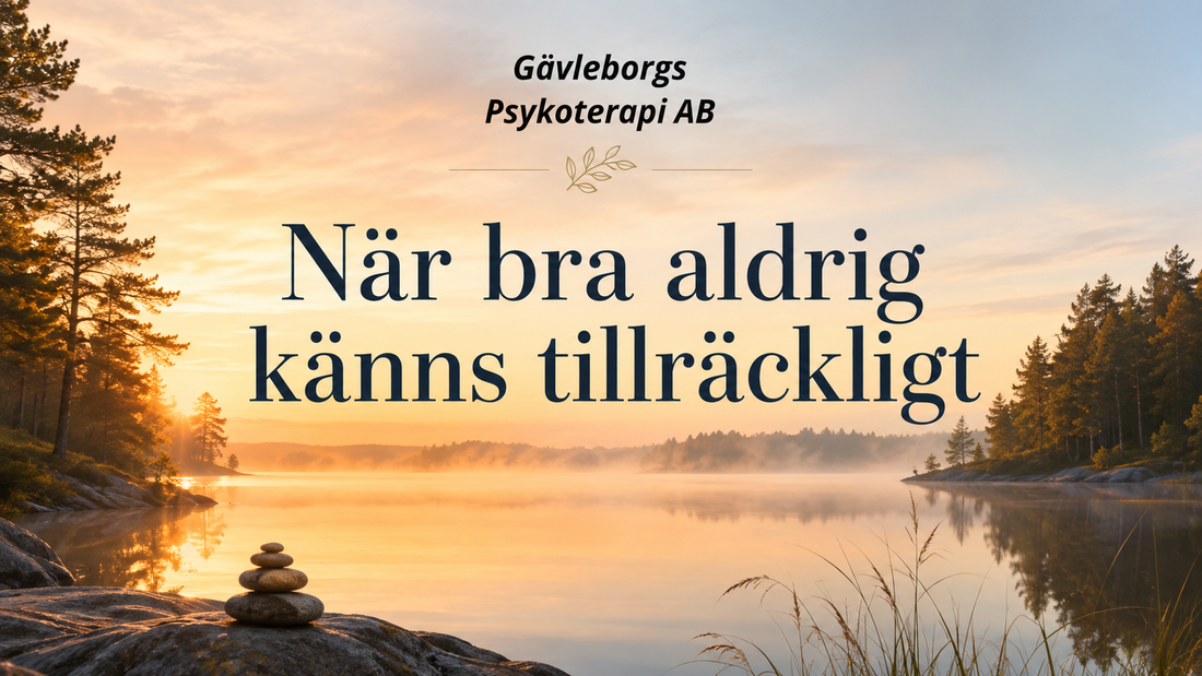När bra aldrig känns tillräckligt