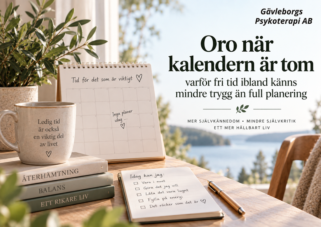 Oro när kalendern är tom – varför fri tid ibland känns mindre trygg än full planering