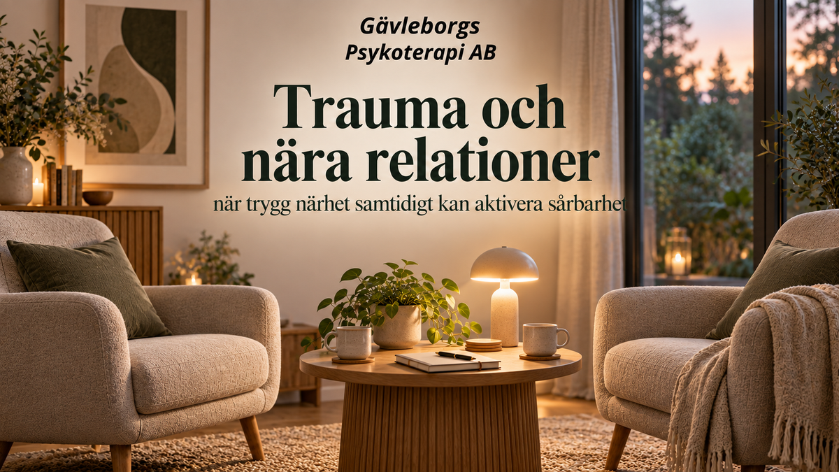 Trauma och nära relationer – när trygg närhet samtidigt kan aktivera sårbarhet