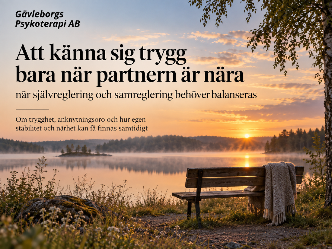 Att känna sig trygg bara när partnern är nära – när självreglering och samreglering behöver balanseras