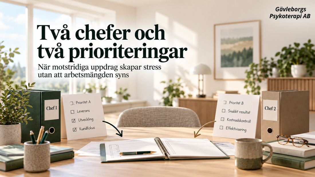 Två chefer och två prioriteringar – när motstridiga uppdrag skapar stress utan att arbetsmängden syns