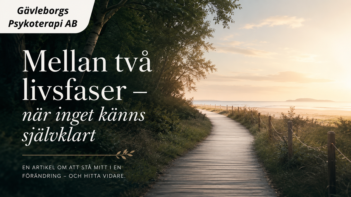När du står mellan två livsfaser och inget känns självklart