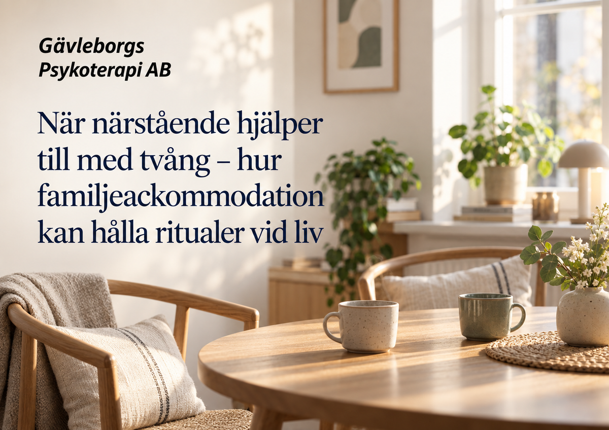När närstående hjälper till med tvång – hur familjeackommodation kan hålla ritualer vid liv