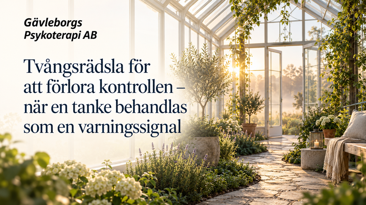 Tvångsrädsla för att förlora kontrollen – när en tanke behandlas som en varningssignal