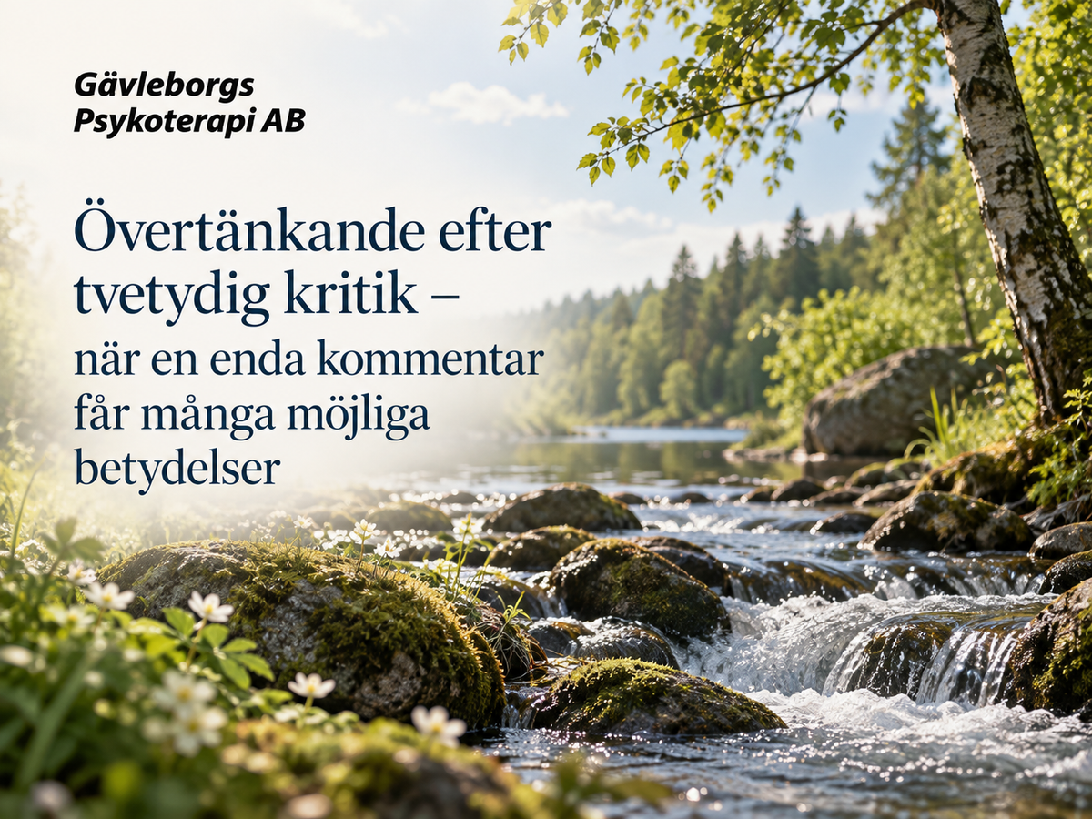 Övertänkande efter tvetydig kritik – när en enda kommentar får många möjliga betydelser