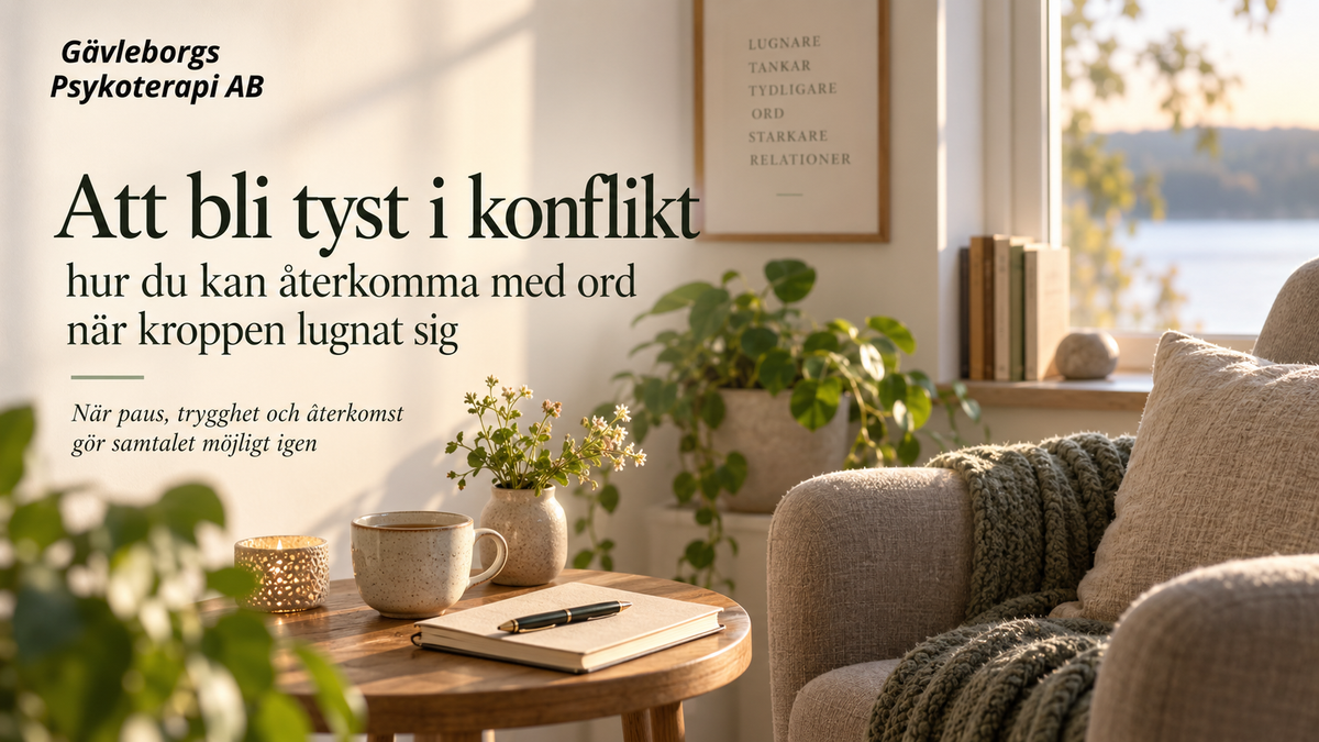 Att bli tyst i konflikt – hur du kan återkomma med ord när kroppen lugnat sig