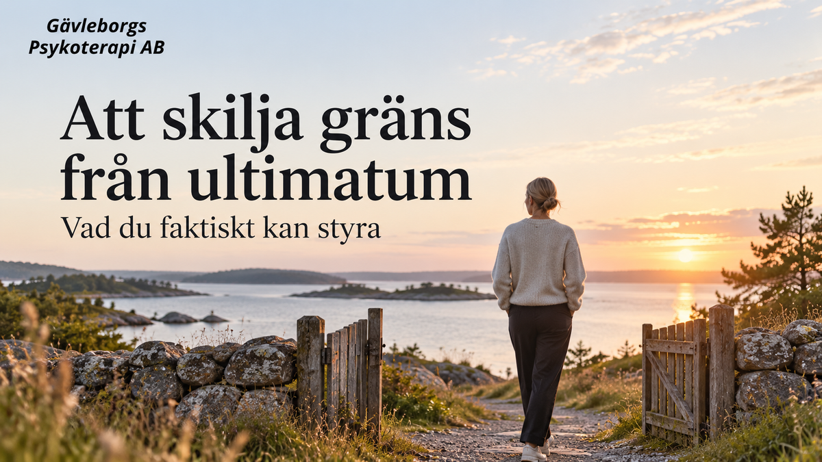Att skilja gräns från ultimatum – vad du faktiskt kan styra