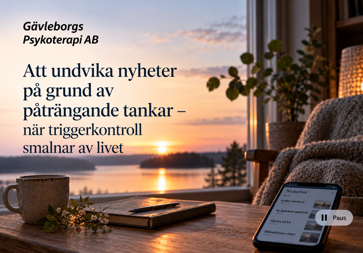 Att undvika nyheter på grund av påträngande tankar – när triggerkontroll smalnar av livet