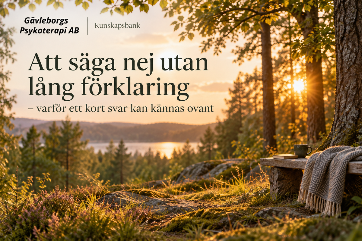 Att säga nej utan lång förklaring – varför ett kort svar kan kännas ovant