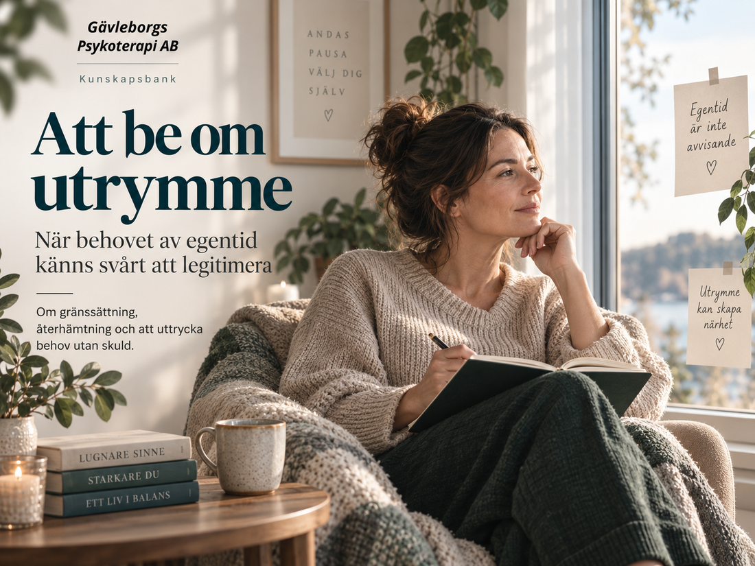 Att be om utrymme – när behovet av egentid känns svårt att legitimera