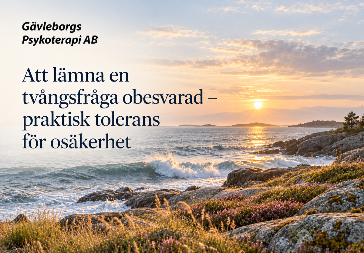 Att lämna en tvångsfråga obesvarad – praktisk tolerans för osäkerhet