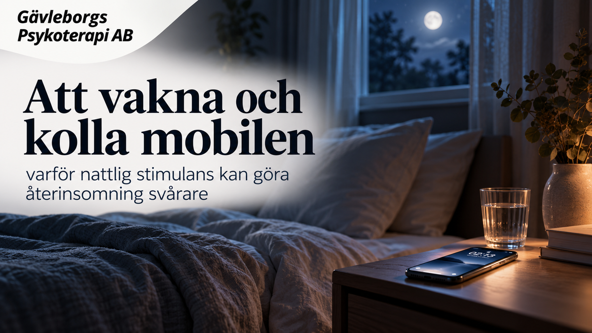 Att vakna och kolla mobilen – varför nattlig stimulans kan göra återinsomning svårare