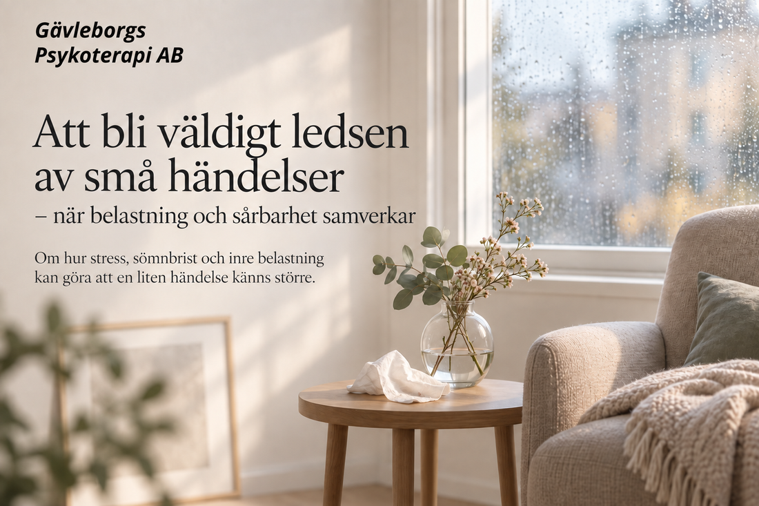 Att bli väldigt ledsen av små händelser – när belastning och sårbarhet samverkar