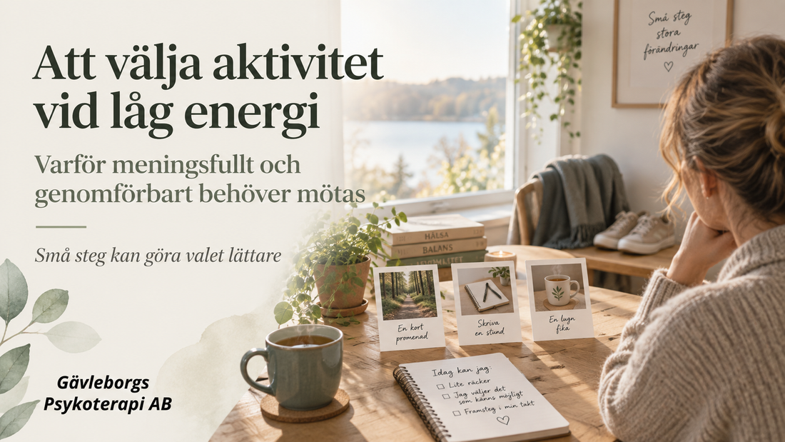 Att välja aktivitet vid låg energi – varför meningsfullt och genomförbart behöver mötas