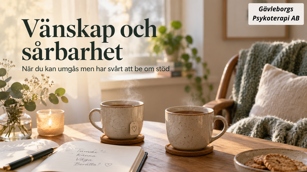 Vänskap och sårbarhet – när du kan umgås men har svårt att be om stöd