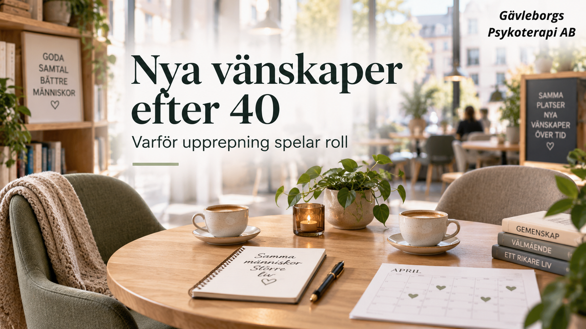 Att skapa nya vänskaper efter 40 – varför upprepning och vardagsnärhet spelar roll