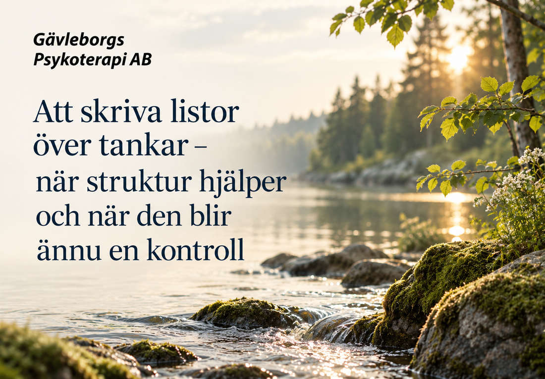Att skriva listor över tankar – när struktur hjälper och när den blir ännu en kontroll