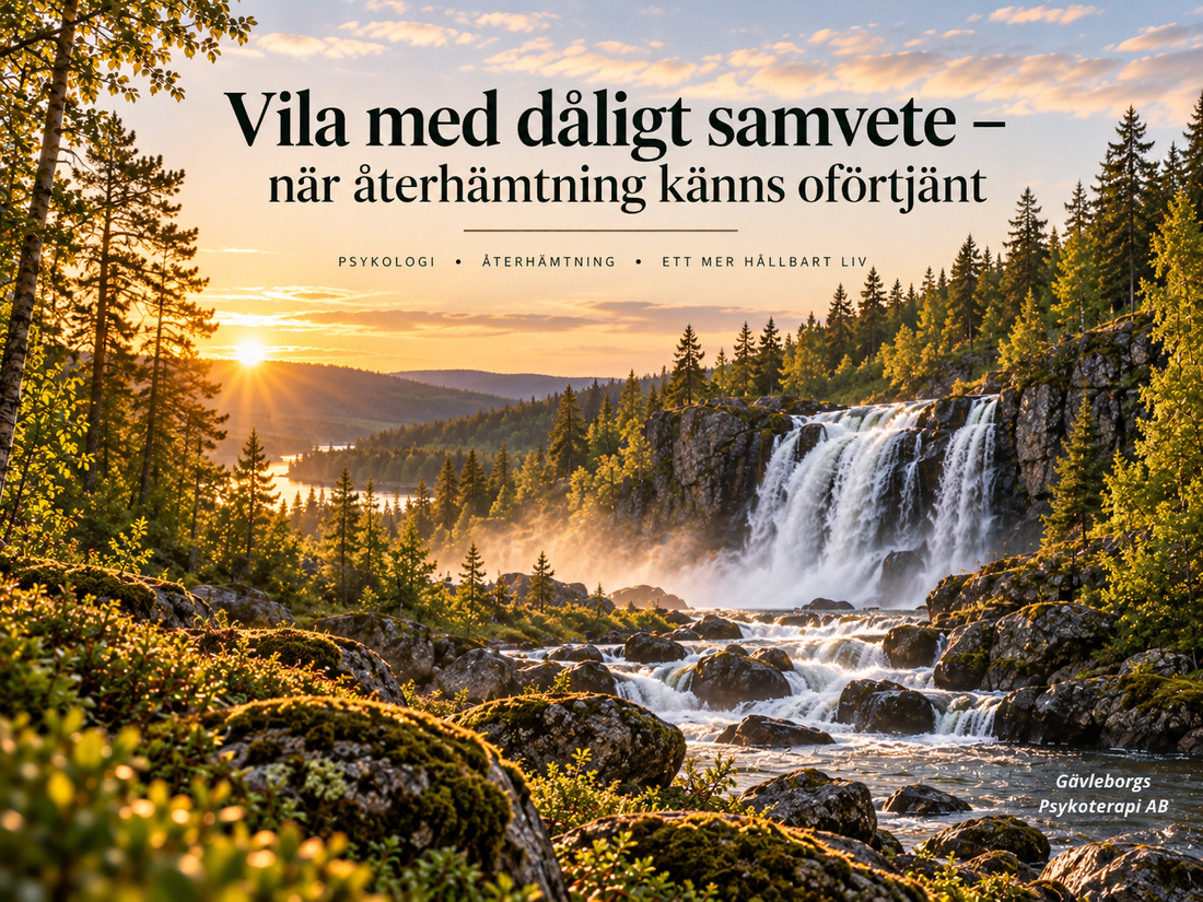 Vila med dåligt samvete – när återhämtning känns oförtjänt