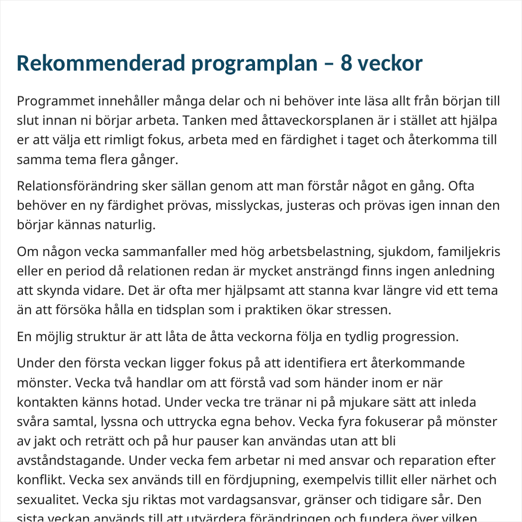 Destruktiva Relationsmönster