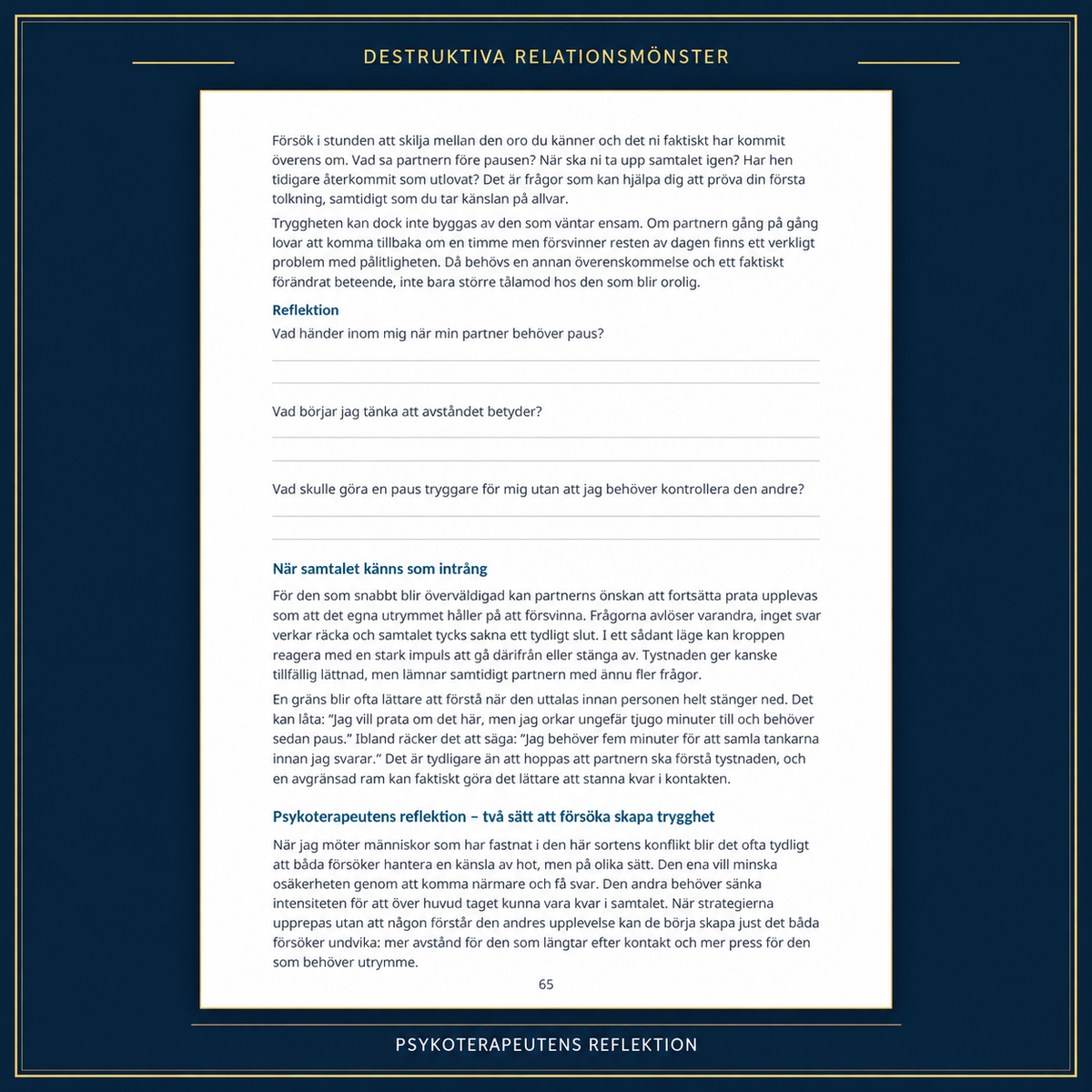 Destruktiva relationsmönster