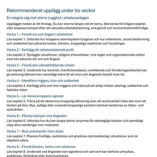 Oro och ångest i arbetslivet
