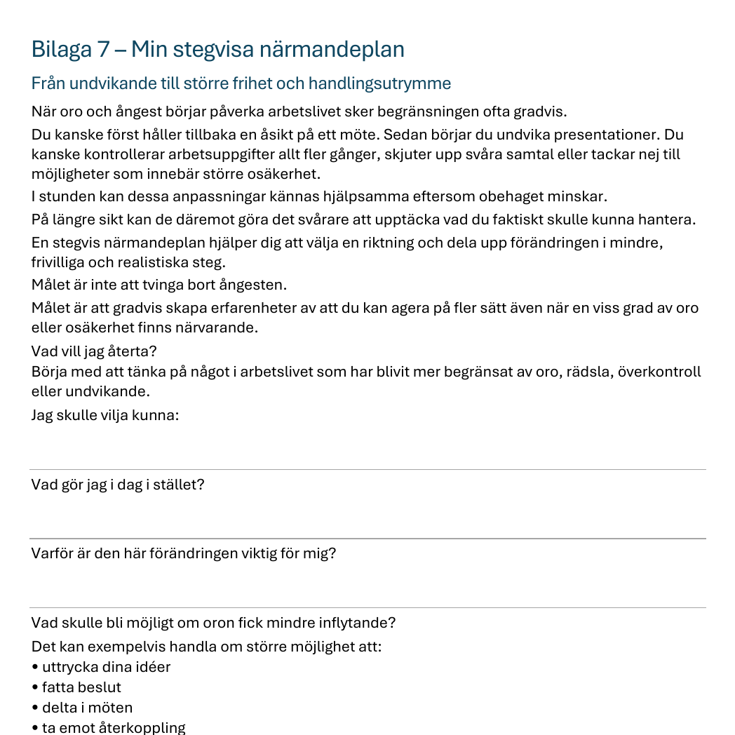 Oro och ångest i arbetslivet