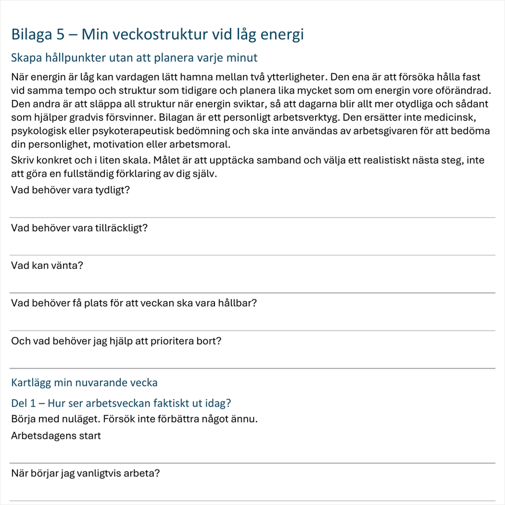 Nedstämdhet och återhämtning i arbetslivet