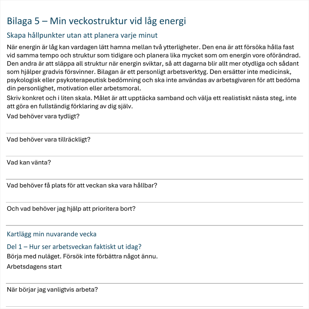 Nedstämdhet och återhämtning i arbetslivet