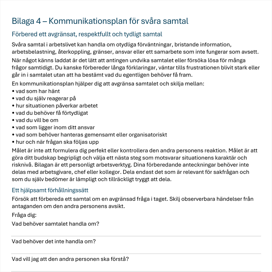 Relationer och kommunikation i arbetslivet
