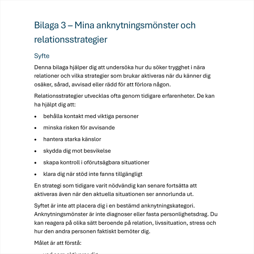 Relationer och anknytning