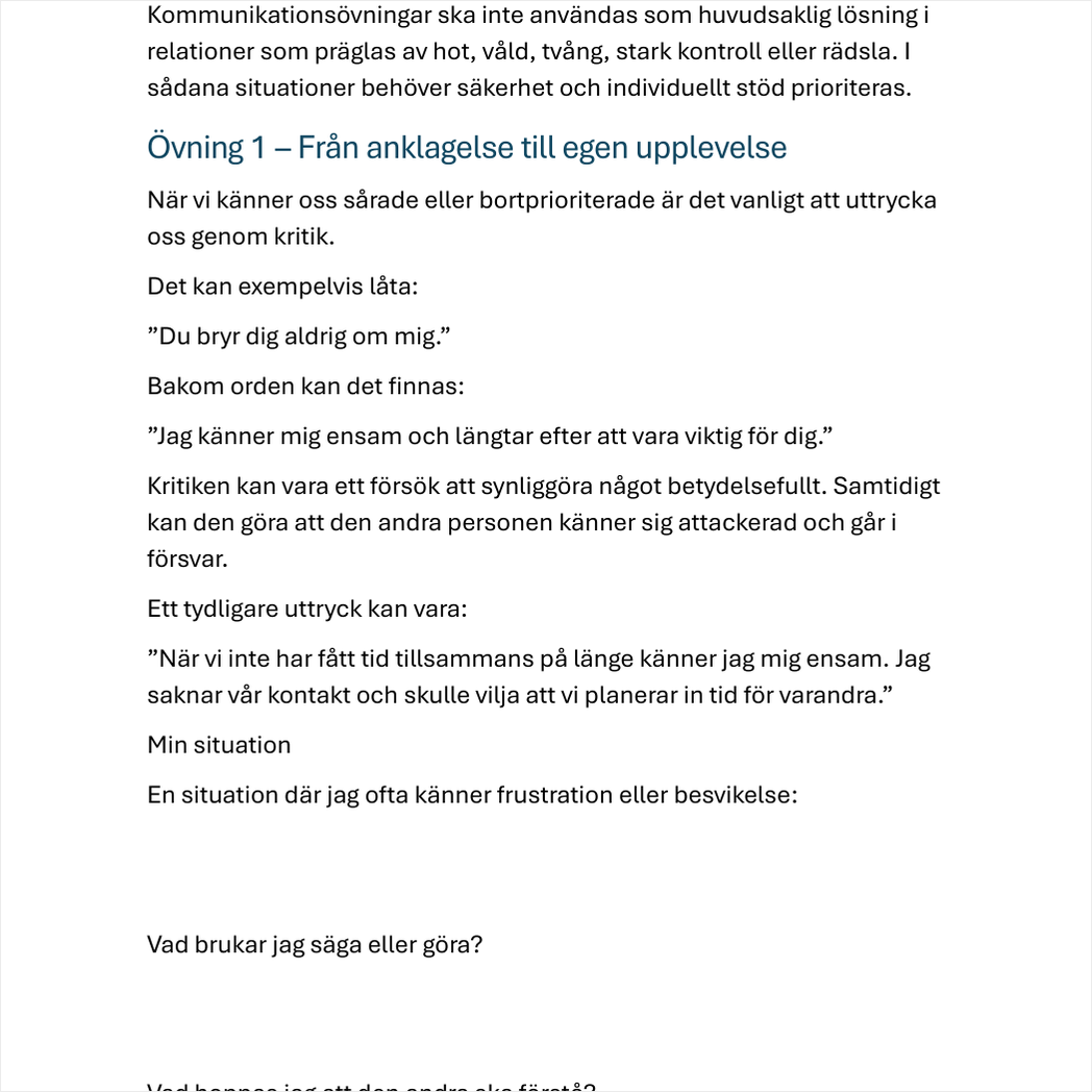 Relationer och anknytning