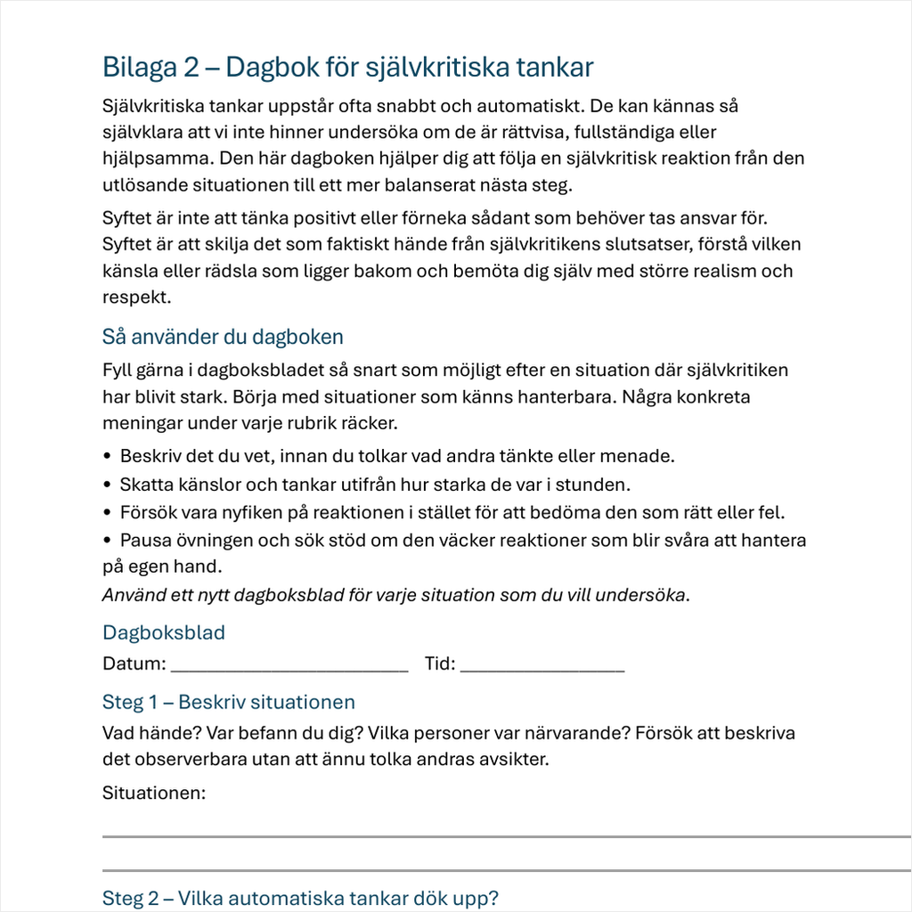 Självkänsla och självkritik