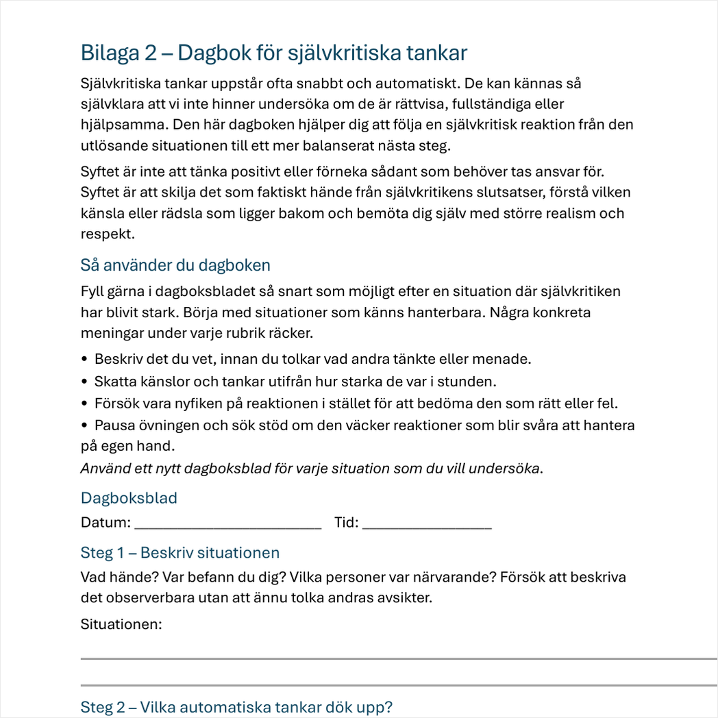 Självkänsla och självkritik