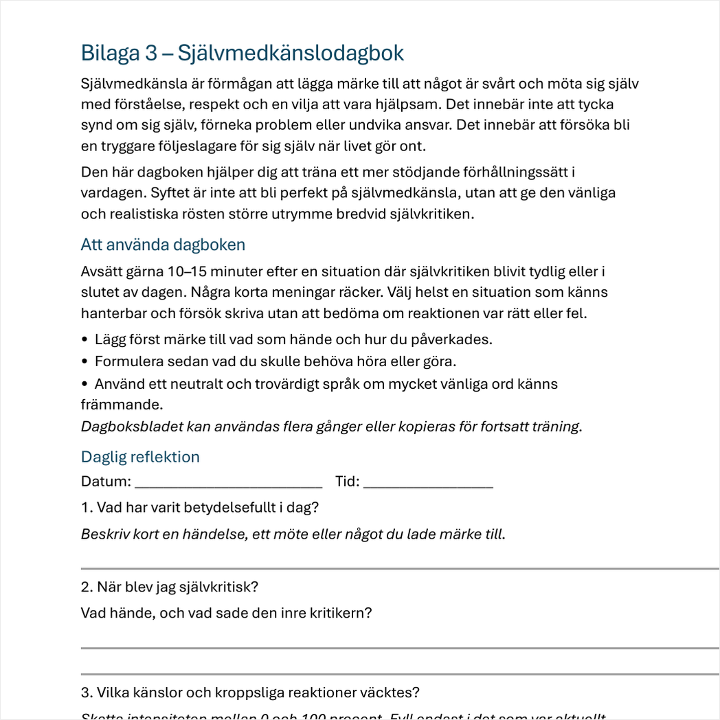 Självkänsla och självkritik