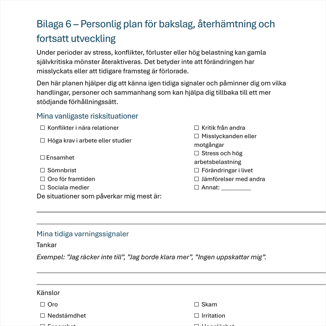 Självkänsla och självkritik