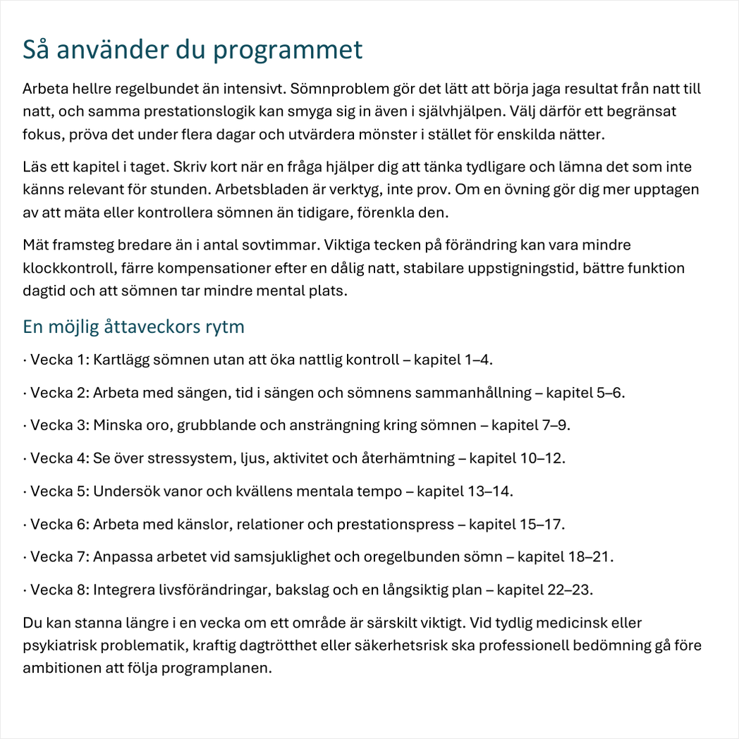 Sömn och sömnsvårigheter