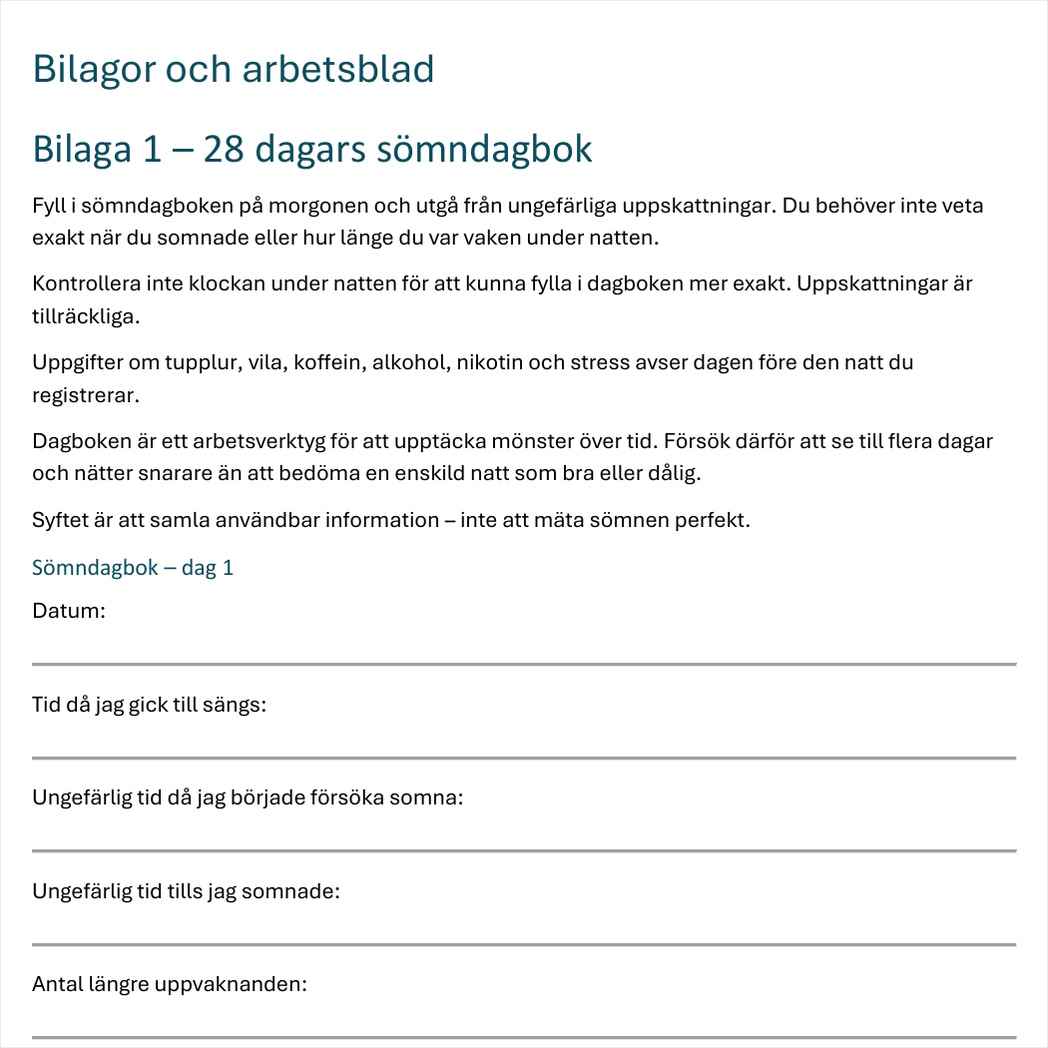 Sömn och sömnsvårigheter