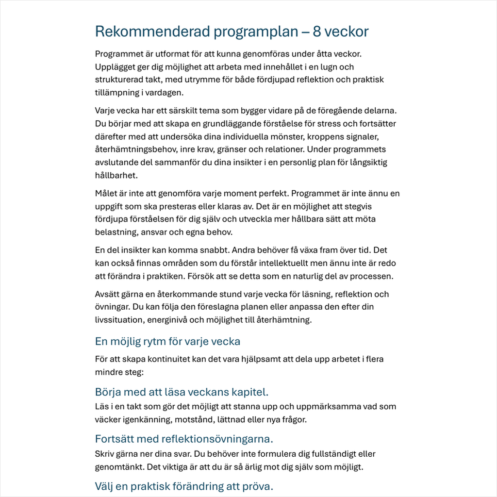 Stress och återhämtning