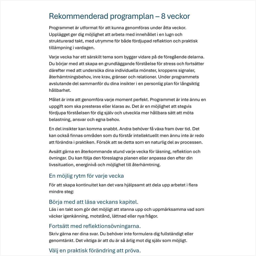 Stress och återhämtning