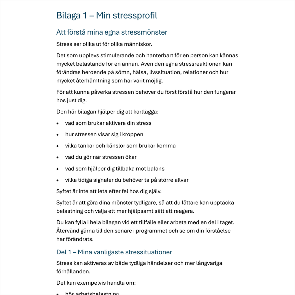 Stress och återhämtning
