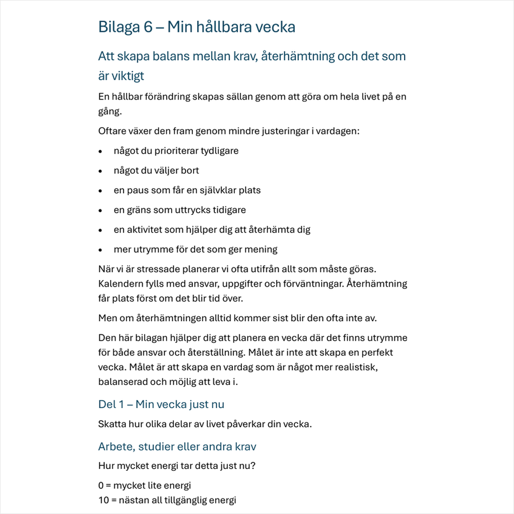 Stress och återhämtning