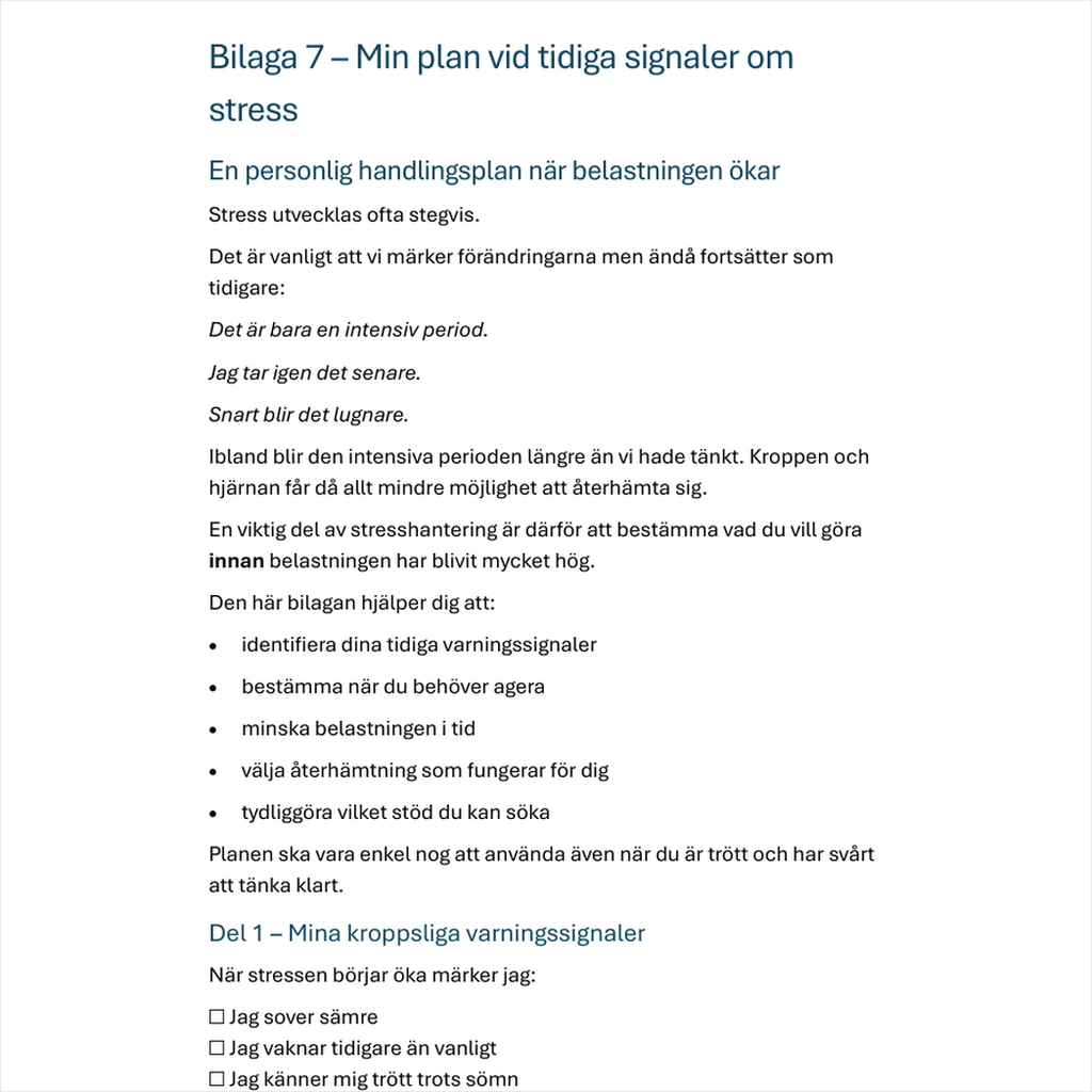 Stress och återhämtning