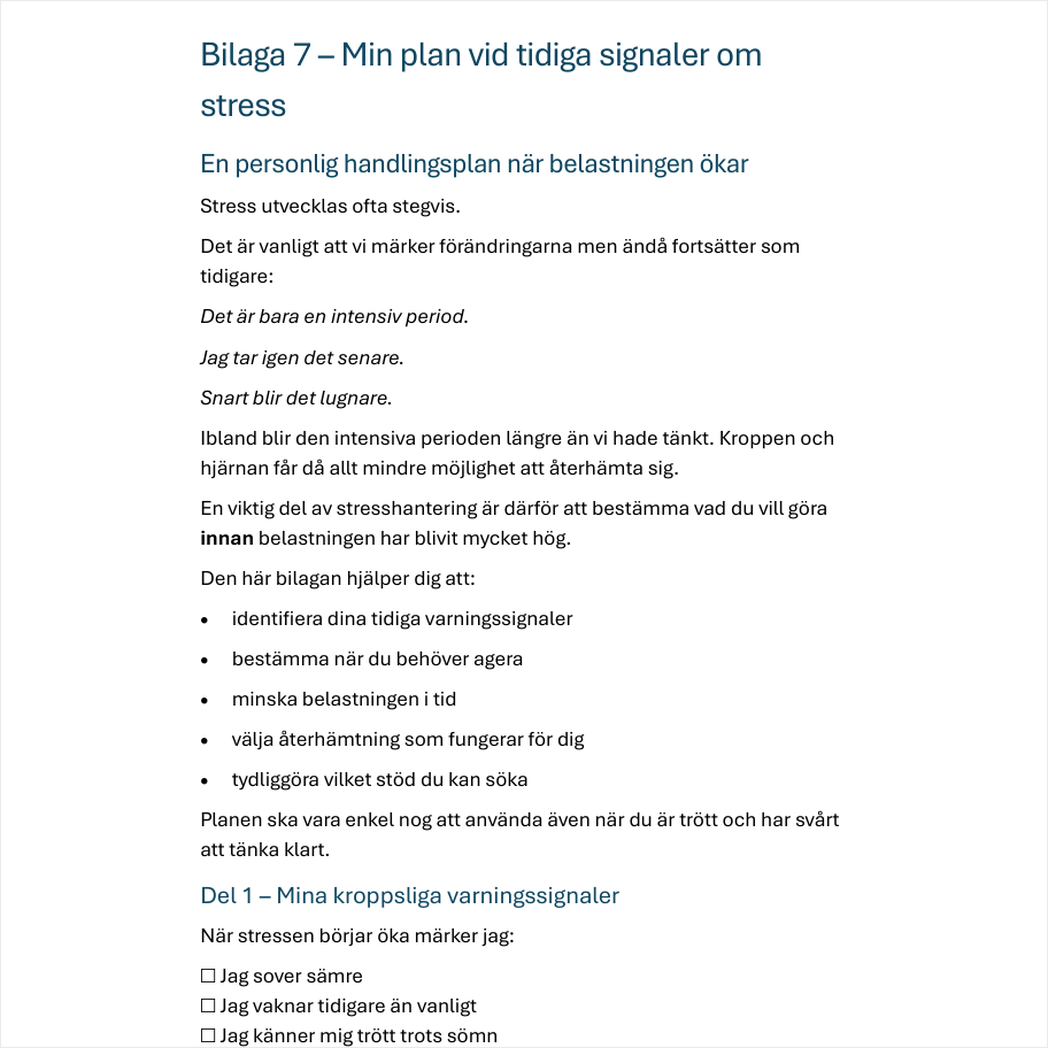 Stress och återhämtning